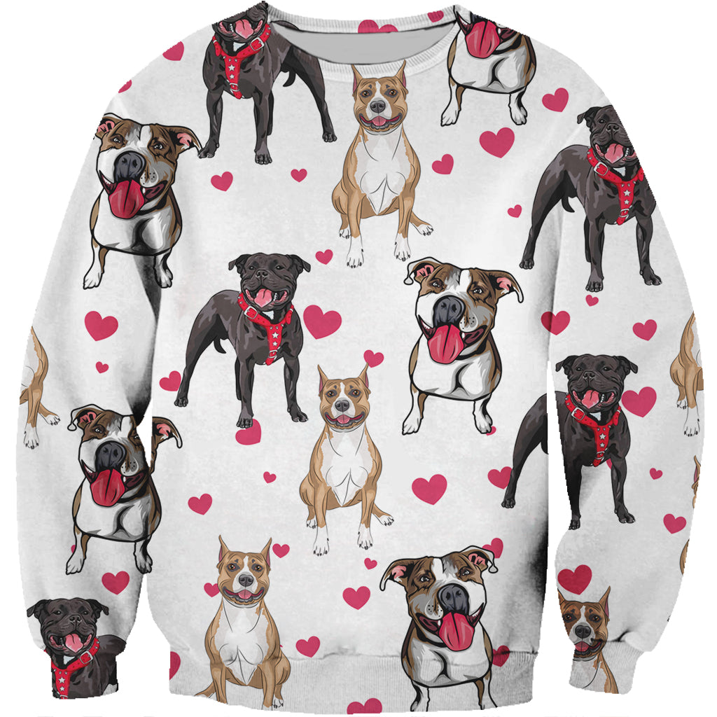 Niedlicher amerikanischer Staffordshire Terrier - Sweatshirt V1