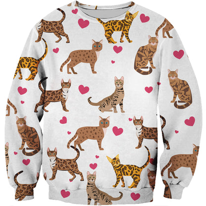 Cute Bengal Cat - Sweatshirt V1