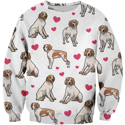 Cute Brittany Spaniel - Sweatshirt V1