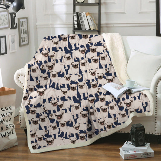 Cute Pug - Blanket V2