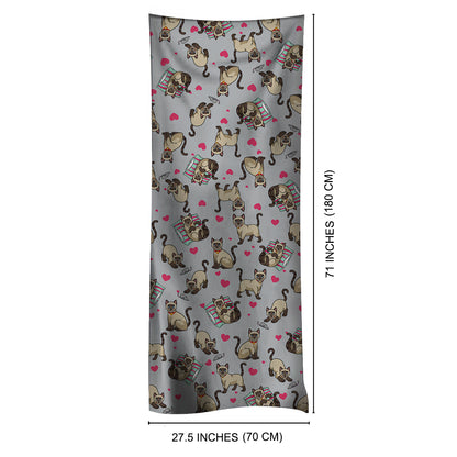 Cute Siamese Cat - Scarf V1