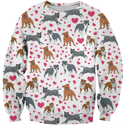 Cute Staffordshire Bull Terrier - Sweatshirt V1