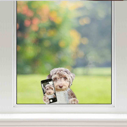 Do You Like My Selfie – Aussiedoodle Auto-/Tür-/Kühlschrank-/Laptop-Aufkleber V1