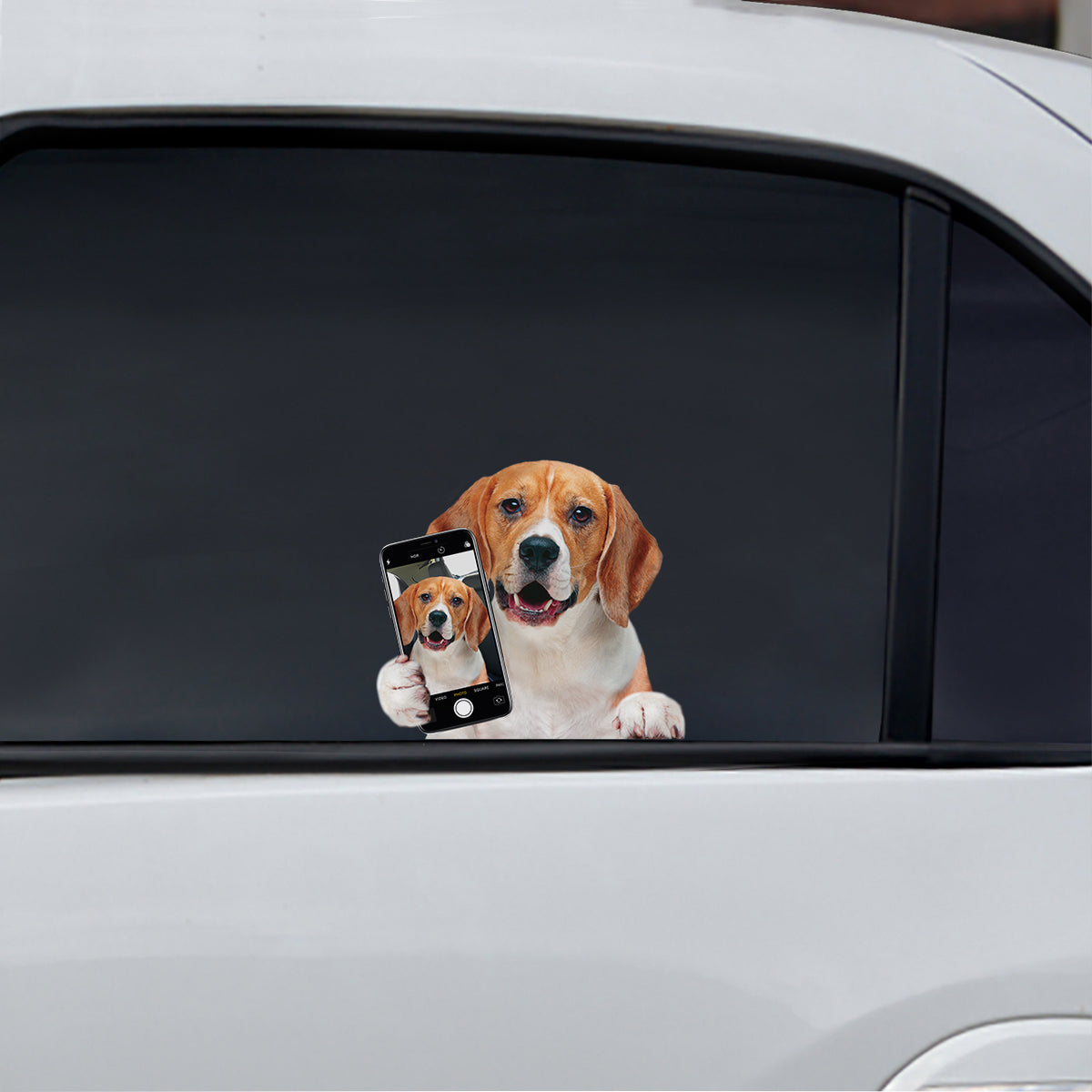 Aimez-vous mon selfie - Autocollant Beagle pour voiture/porte/réfrigérateur/ordinateur portable V1
