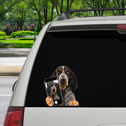 Aimez-vous mon selfie - Bluetick Coonhound Autocollant de voiture/porte/réfrigérateur/ordinateur portable V1