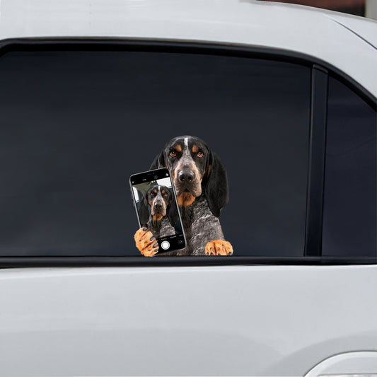 Aimez-vous mon selfie - Bluetick Coonhound Autocollant de voiture/porte/réfrigérateur/ordinateur portable V1