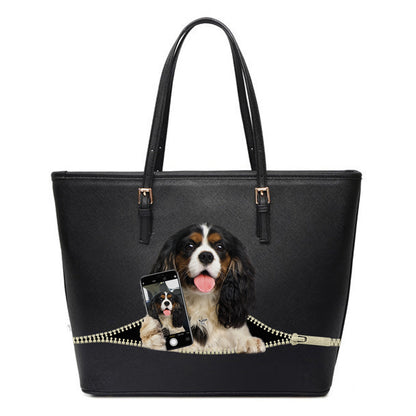 Aimez-vous mon selfie - Sac fourre-tout Cavalier King Charles Spaniel V1