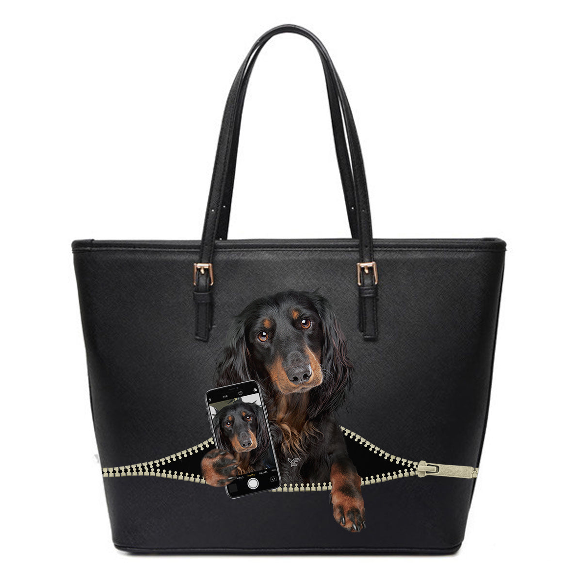 Do You Like My Selfie - Dachshund Tote Bag V2