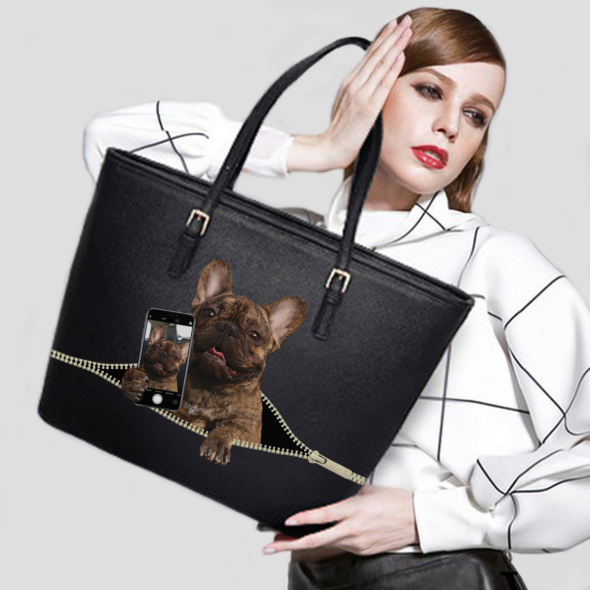 Do You Like My Selfie - French Bulldog Tote Bag V1