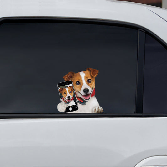Do You Like My Selfie – Jack Russell Terrier Auto-/Tür-/Kühlschrank-/Laptop-Aufkleber V1