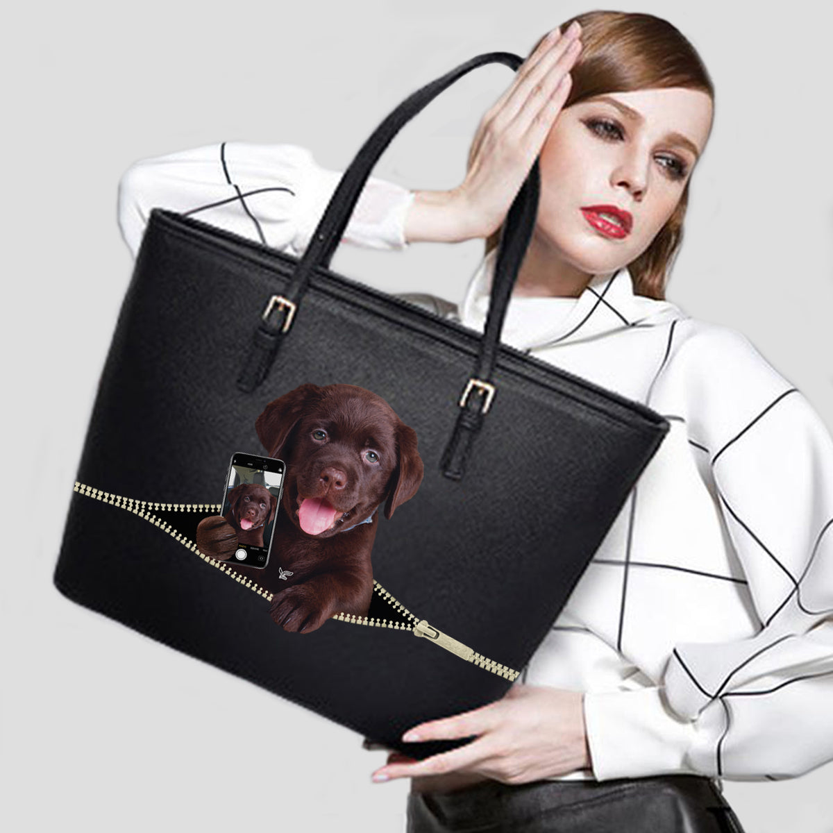 Aimez-vous mon selfie - Sac fourre-tout Labrador V1