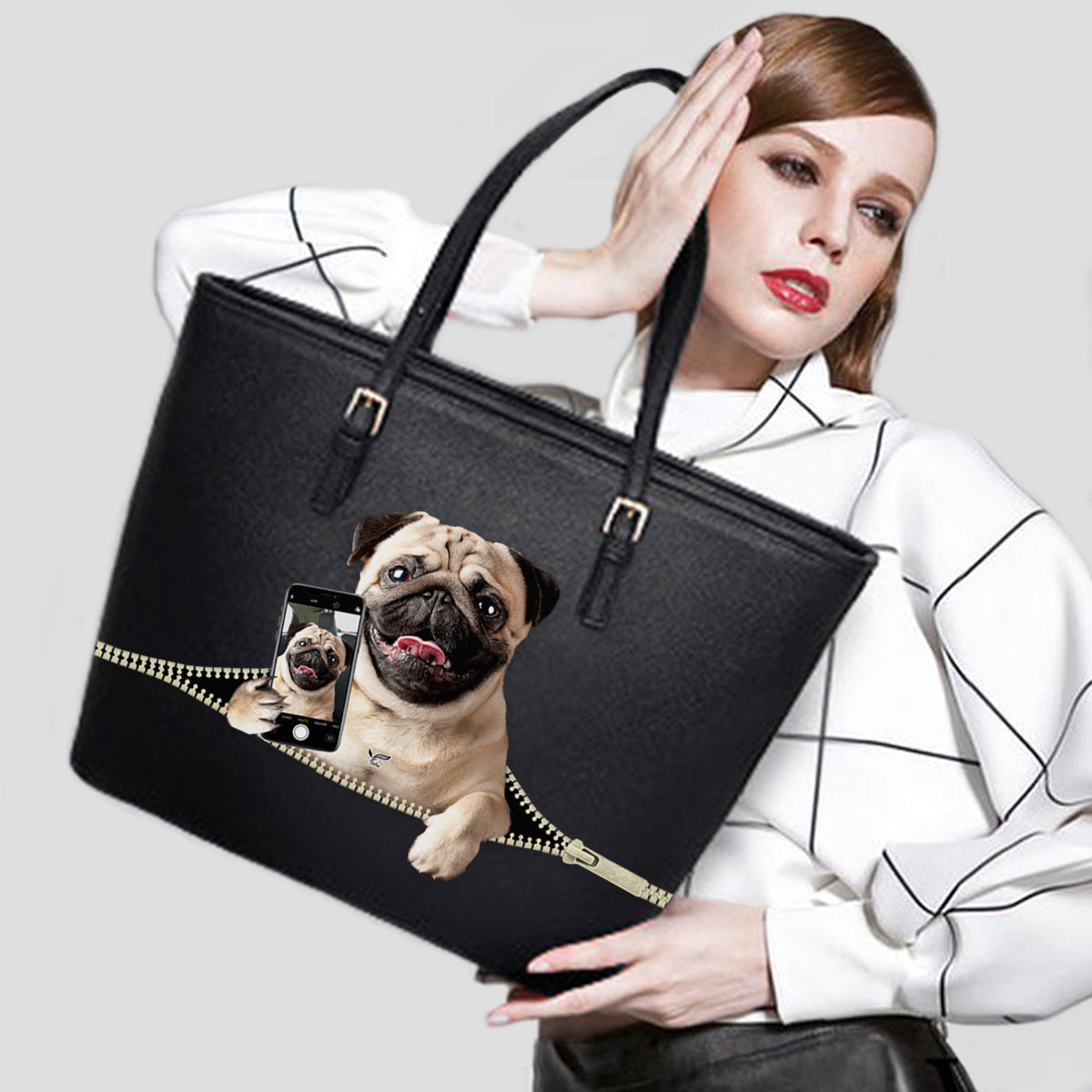 Do You Like My Selfie - Pug Tote Bag V1