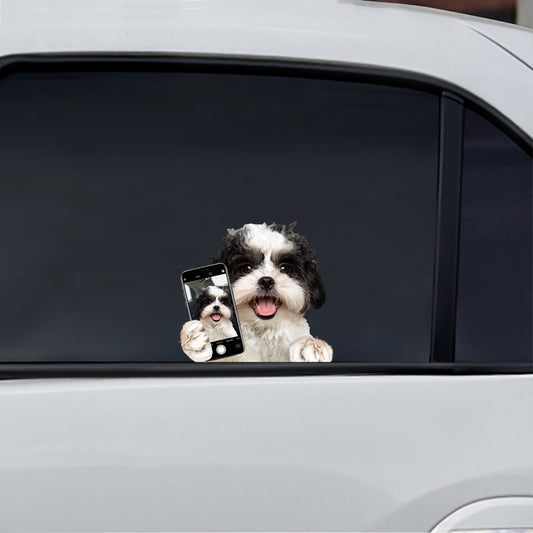 Aimez-vous mon selfie - Shih Tzu Autocollant de voiture/porte/réfrigérateur/ordinateur portable V1