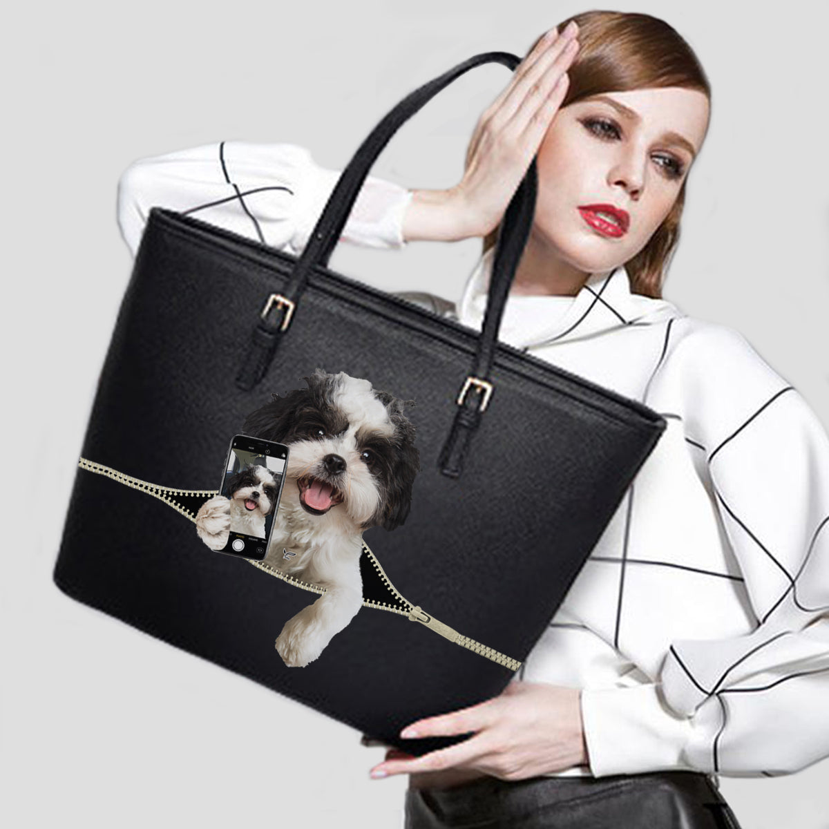 Do You Like My Selfie - Shih Tzu Tote Bag V1