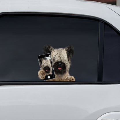 Aimez-vous mon selfie - Skye Terrier Autocollant de voiture/porte/réfrigérateur/ordinateur portable V1