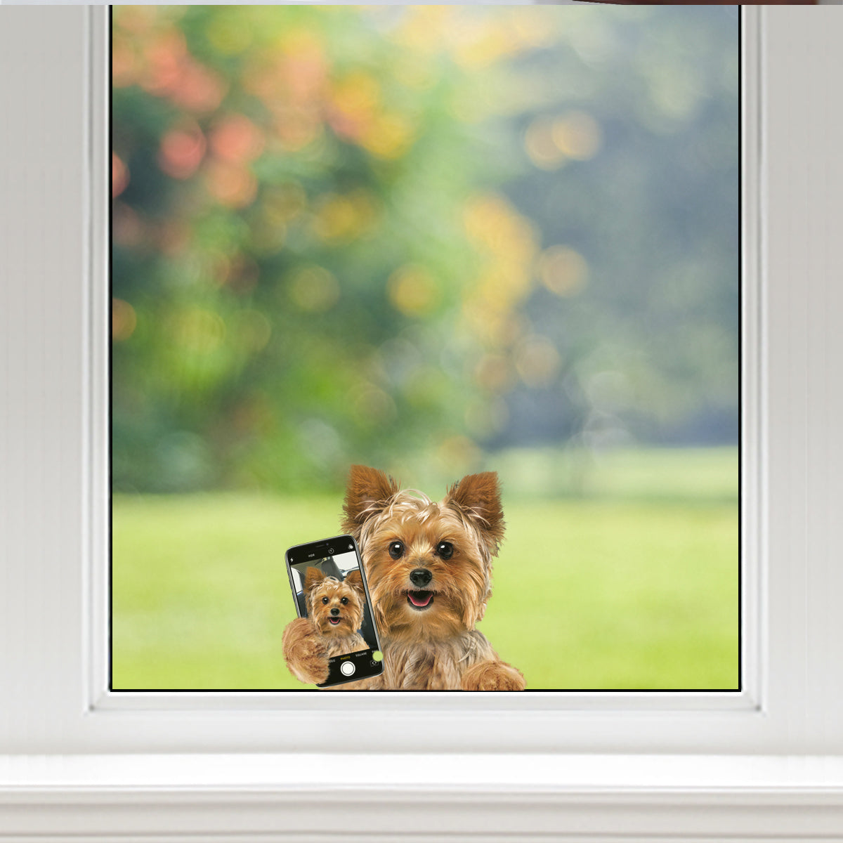 Aimez-vous mon selfie - Yorkshire Terrier Autocollant de voiture/porte/réfrigérateur/ordinateur portable V1