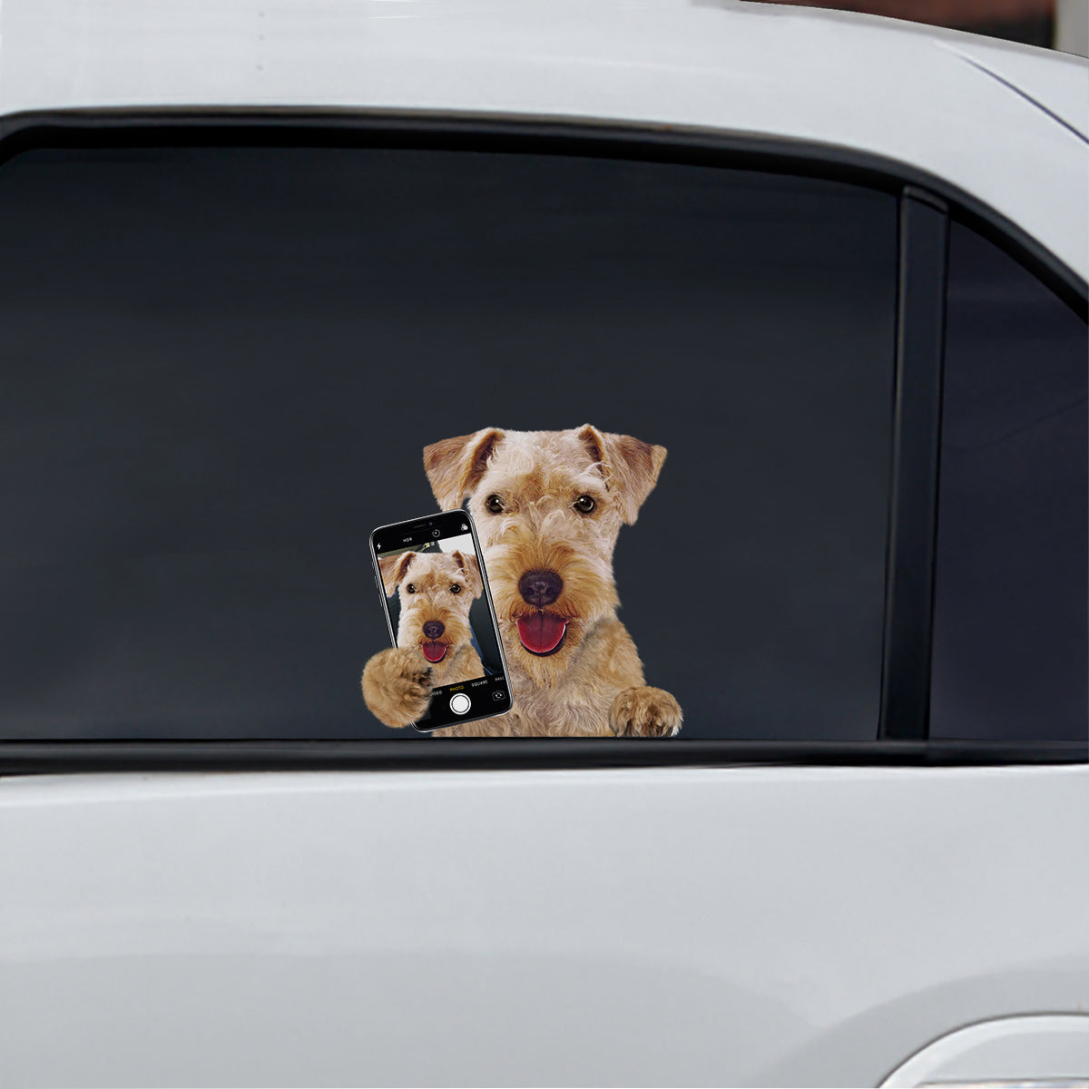 Magst du mein Selfie – Lakeland Terrier Auto-/Tür-/Kühlschrank-/Laptop-Aufkleber V1