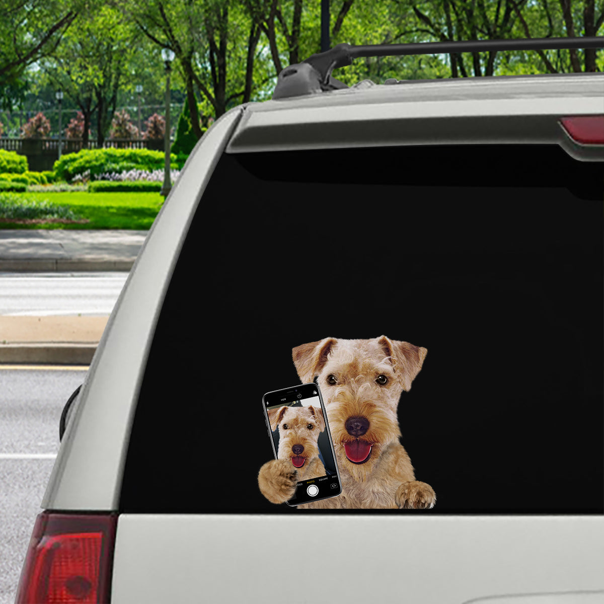 Magst du mein Selfie – Lakeland Terrier Auto-/Tür-/Kühlschrank-/Laptop-Aufkleber V1