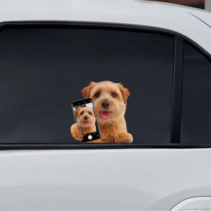 Do You Like My Selfie – Norwich Terrier Auto-/Tür-/Kühlschrank-/Laptop-Aufkleber V1