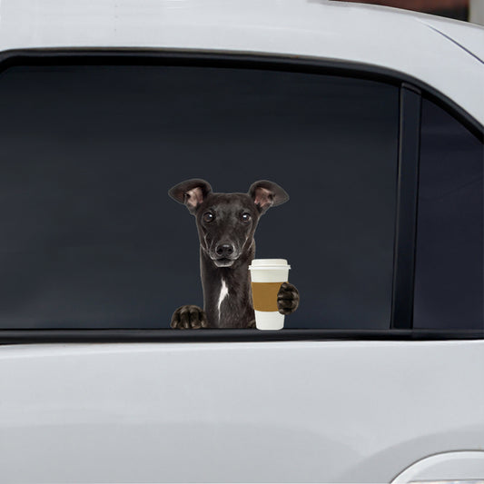 Bonjour - Greyhound Voiture / Porte / Réfrigérateur / Autocollant pour ordinateur portable V1