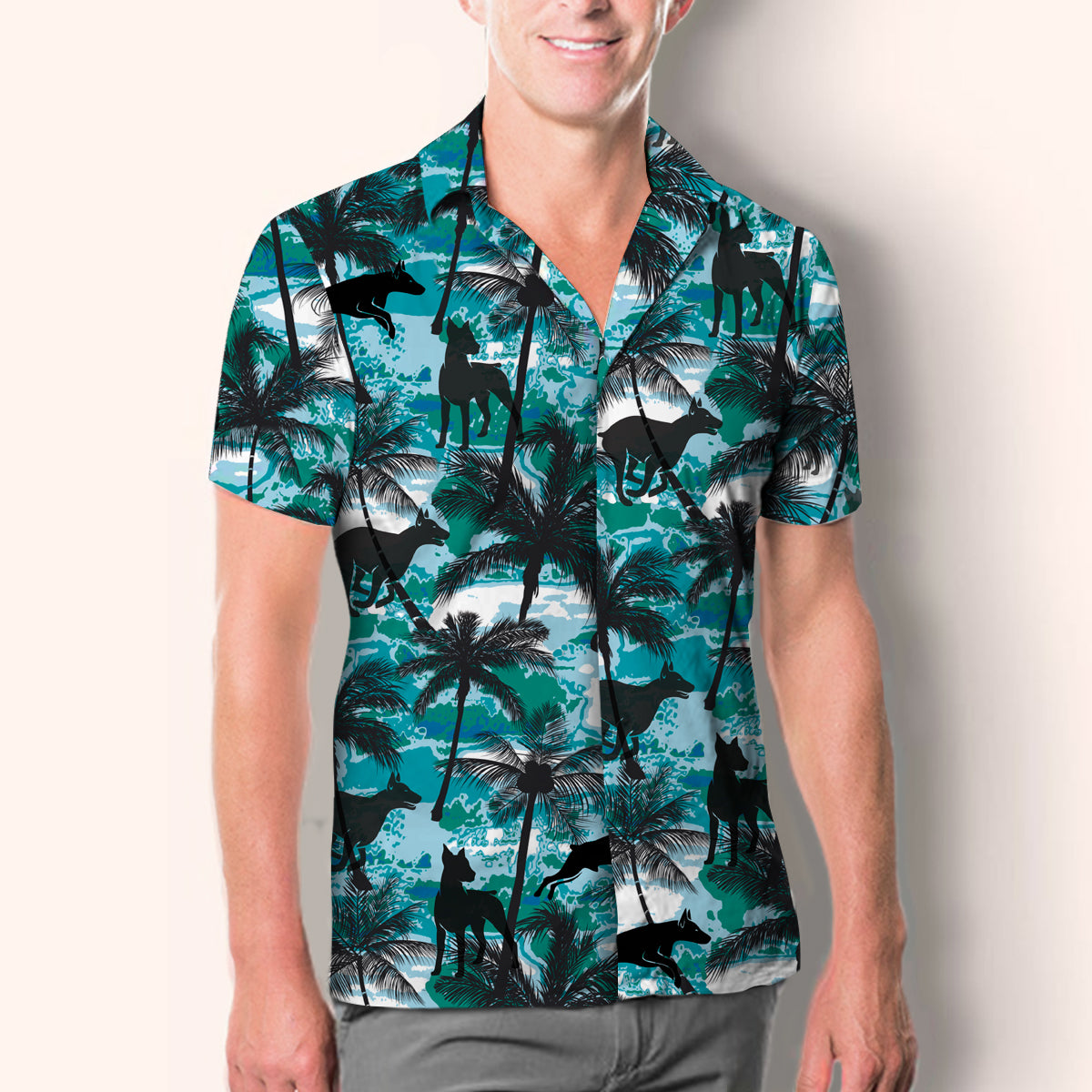 Dobermann Pinscher - Hawaiihemd V1