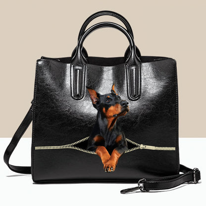 Dobermann Pinscher Luxus Handtasche V1