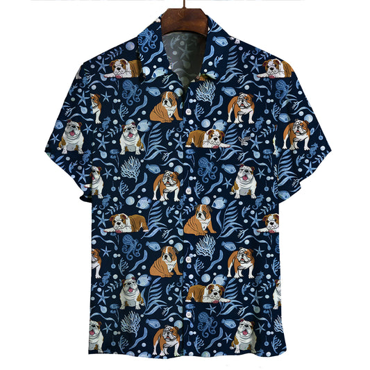 Englische Bulldogge - Hawaiihemd V7
