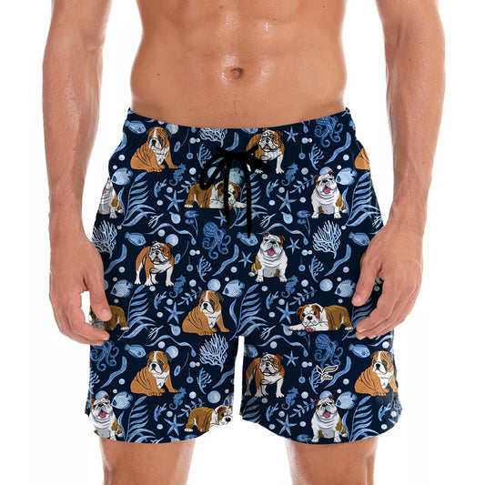 Englische Bulldogge – Hawaii-Shorts V7