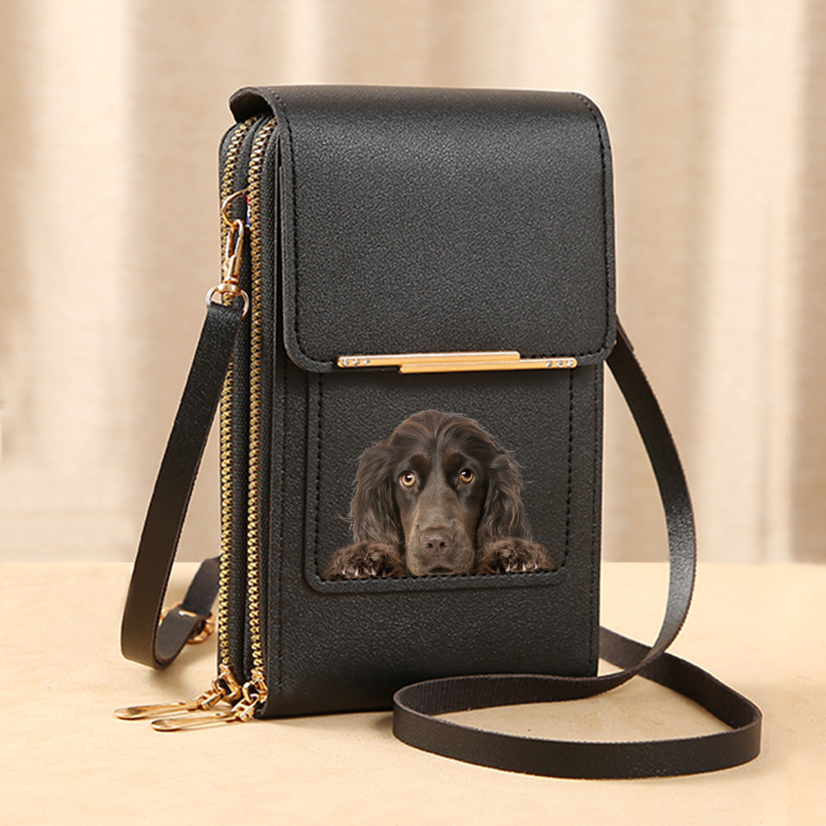 English Cocker Spaniel - Touch Screen Phone Wallet Case Crossbody Purse V2