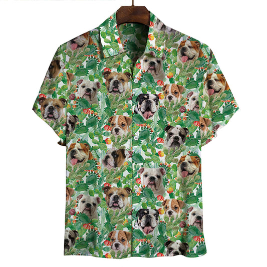 Englische Bulldogge - Hawaiihemd V4