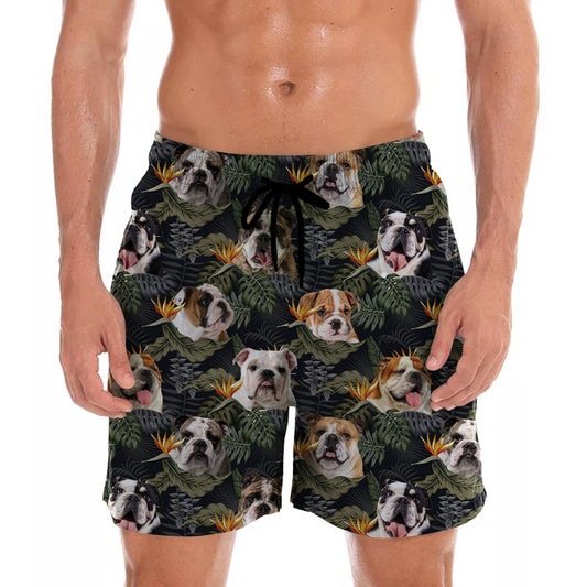Englische Bulldogge – Hawaii-Shorts V2