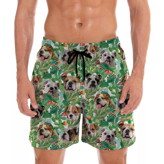 Englische Bulldogge – Hawaii-Shorts V4