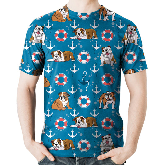 Englische Bulldogge - Hawaii-T-Shirt V1