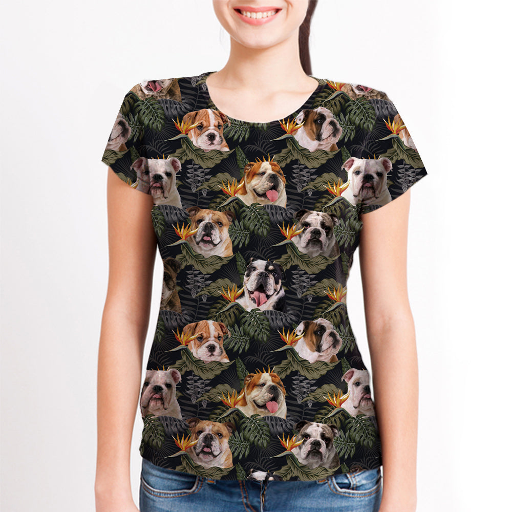 Englische Bulldogge - Hawaii-T-Shirt V2