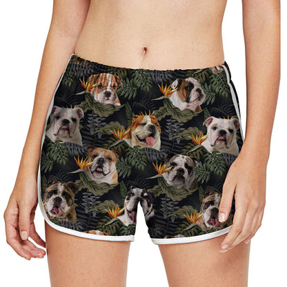 Bulldog anglais - Short de course coloré pour femmes V1