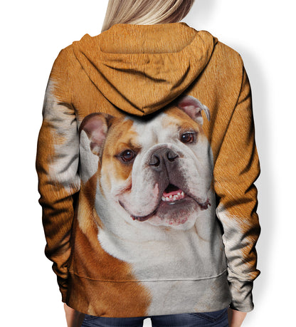 English Bulldog Hoodie - All Over