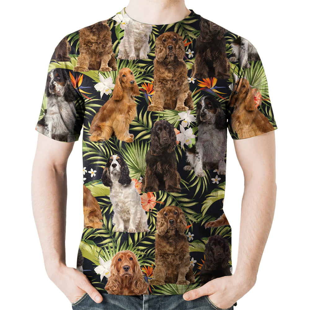 English Cocker Spaniel - Hawaiian T-Shirt V1