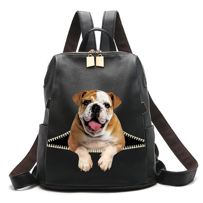 English Bulldog Backpack V1