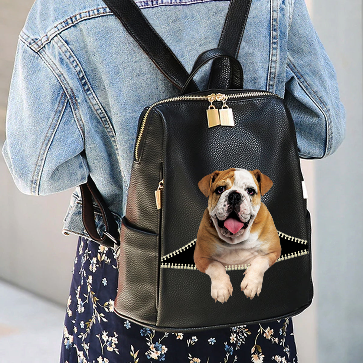 English Bulldog Backpack V1