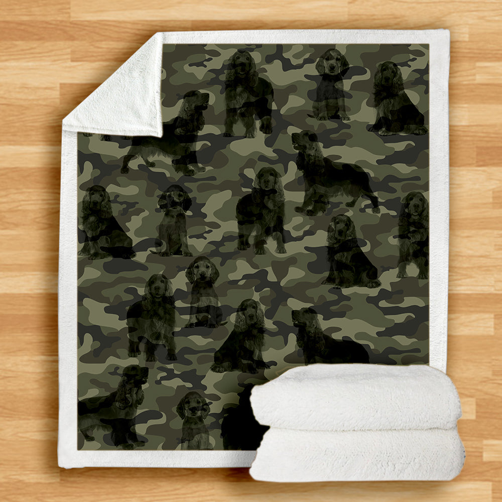 Englische Cocker Spaniel-Camouflage-Decke V1