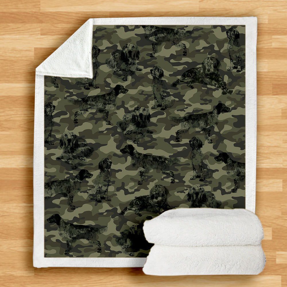Englische Setter-Camouflage-Decke V1