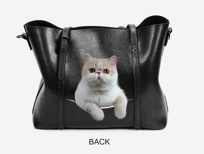 Einzigartige Handtasche mit exotischer Katze V1