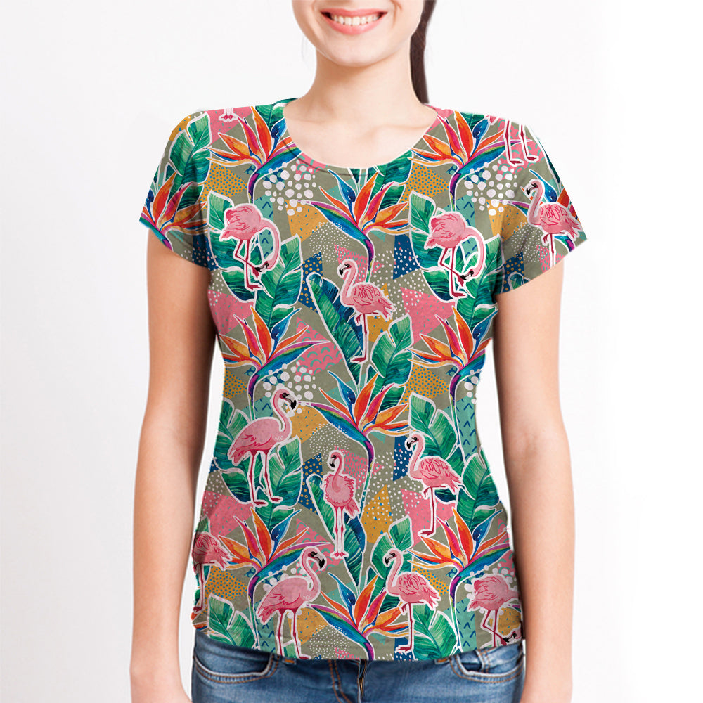 Flamant Rose - T-Shirt Hawaïen V2