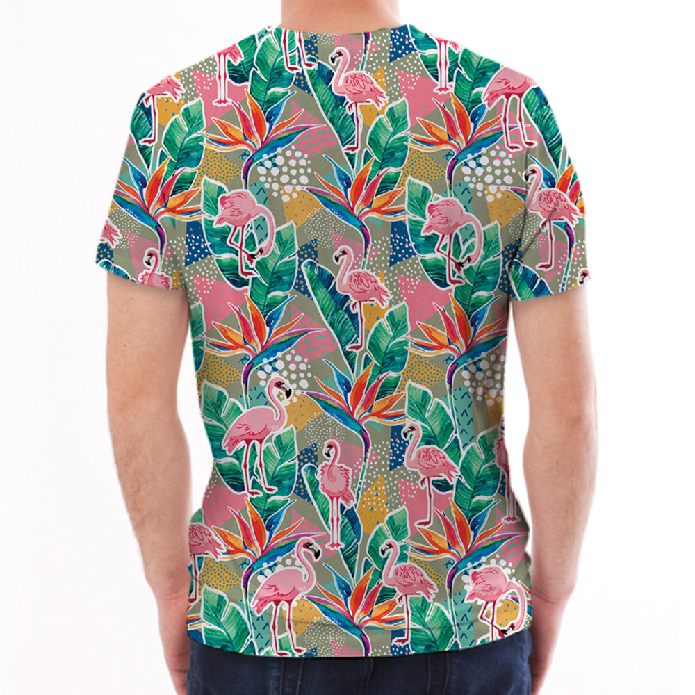 Flamant Rose - T-Shirt Hawaïen V2