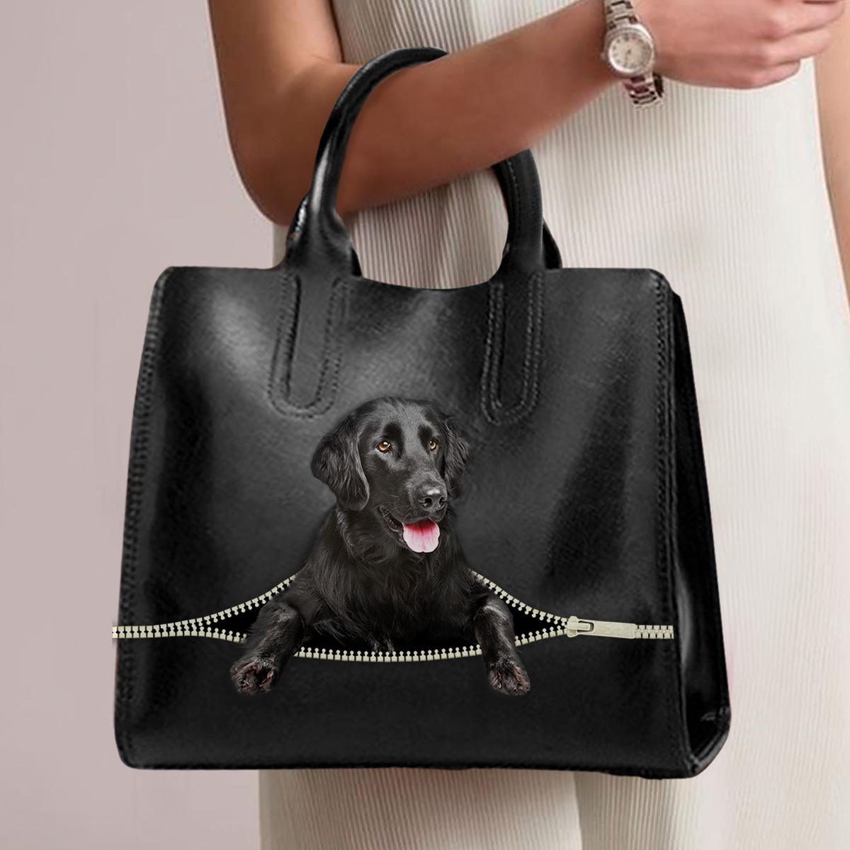 Sac à main de luxe Retriever à revêtement plat V1