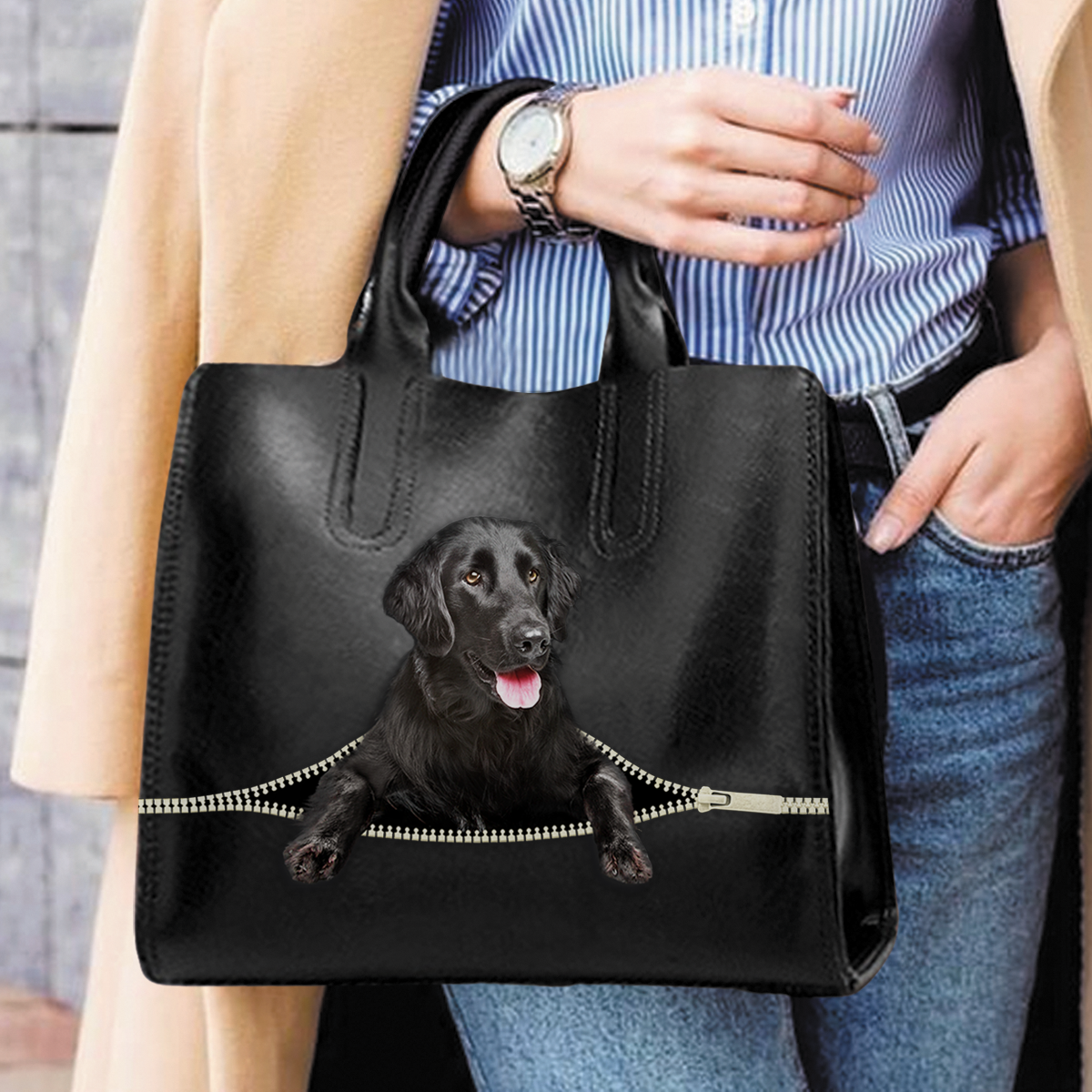Sac à main de luxe Retriever à revêtement plat V1