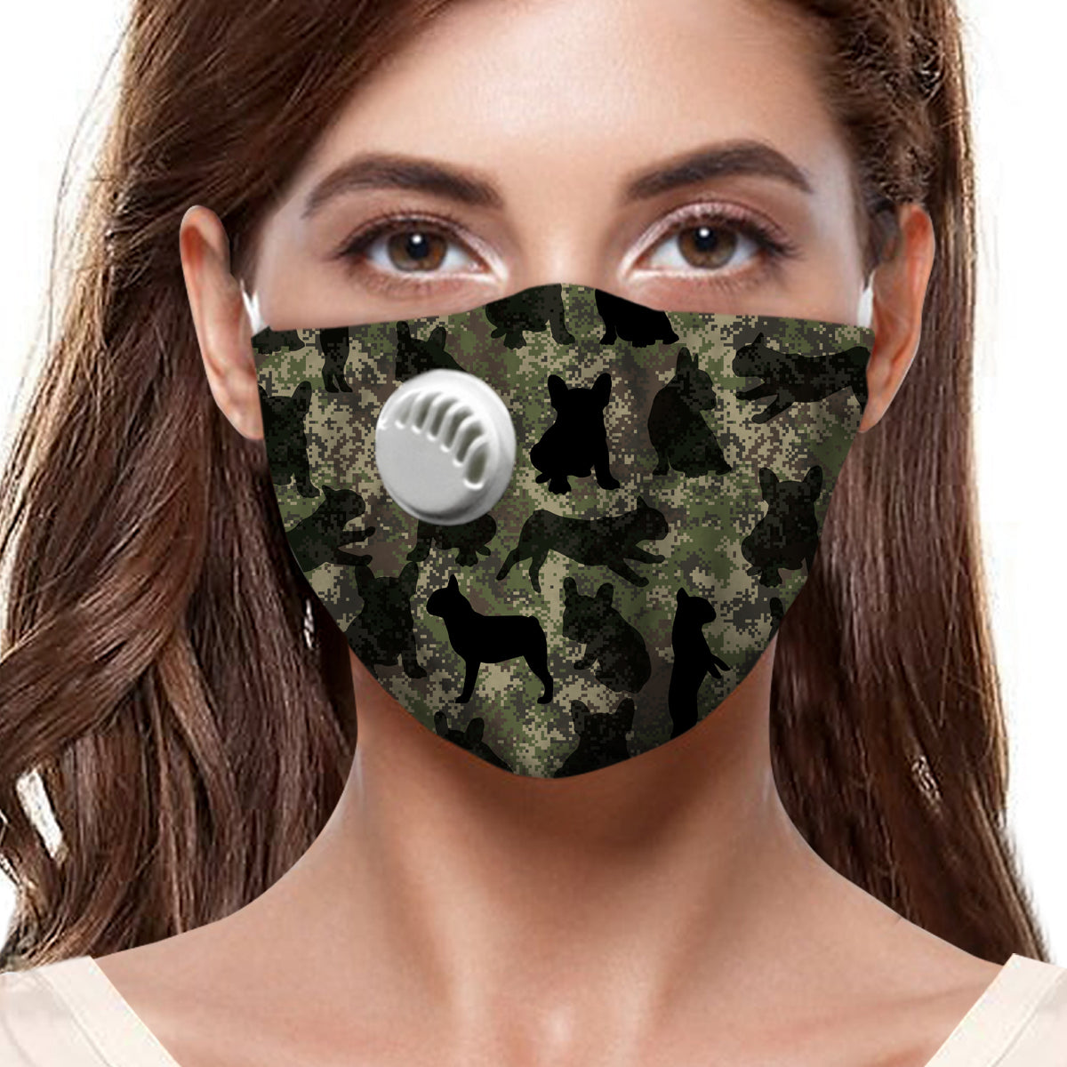 Masque F-Masque Camouflage Bouledogue Français V2