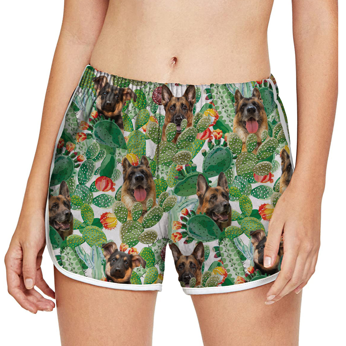 Deutscher Schäferhund - Bunte Damen-Laufshorts V1