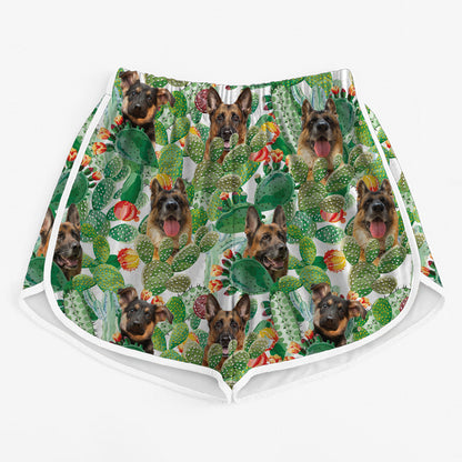 Deutscher Schäferhund - Bunte Damen-Laufshorts V1