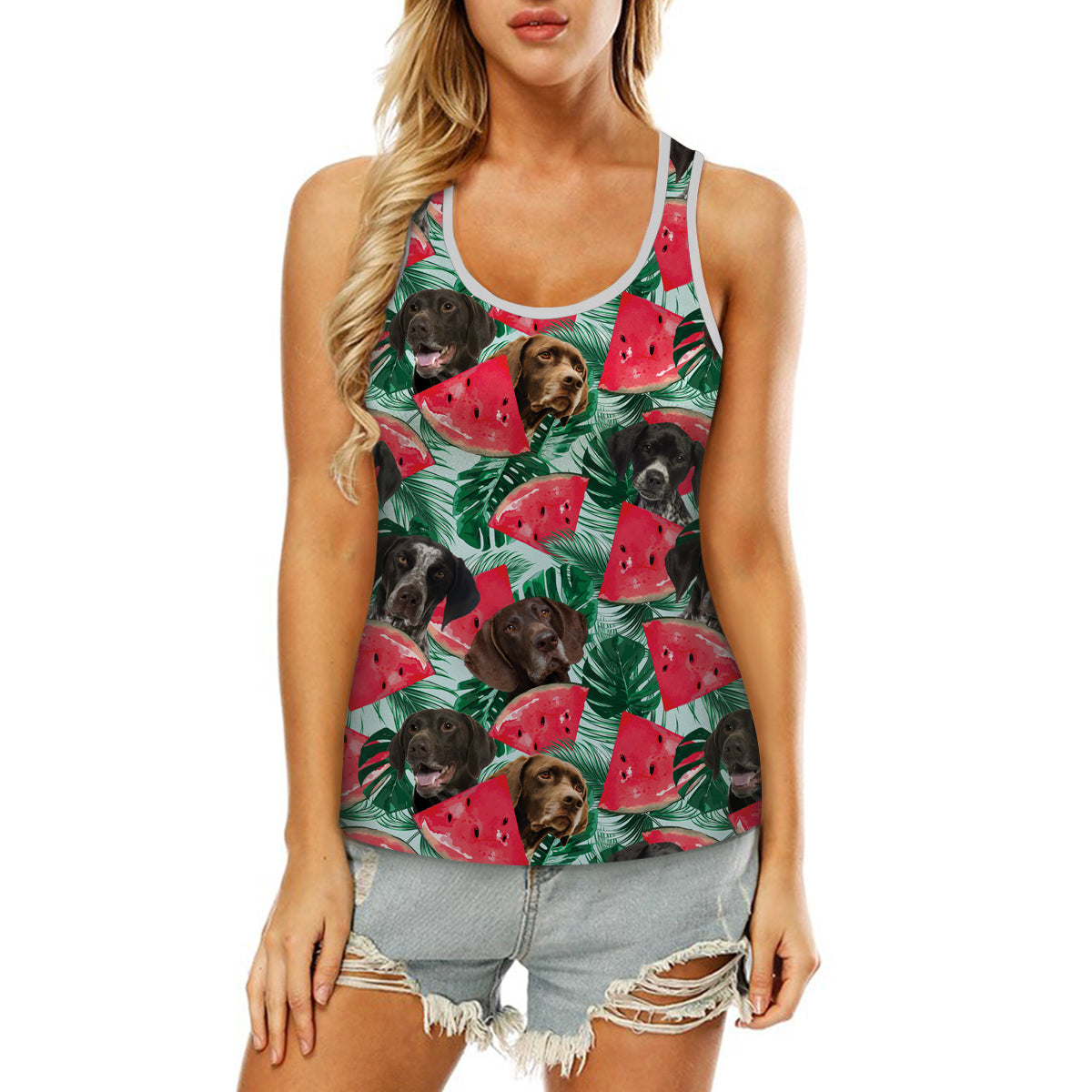 German Shorthaired Pointer - Hawaiian Tank Top V1